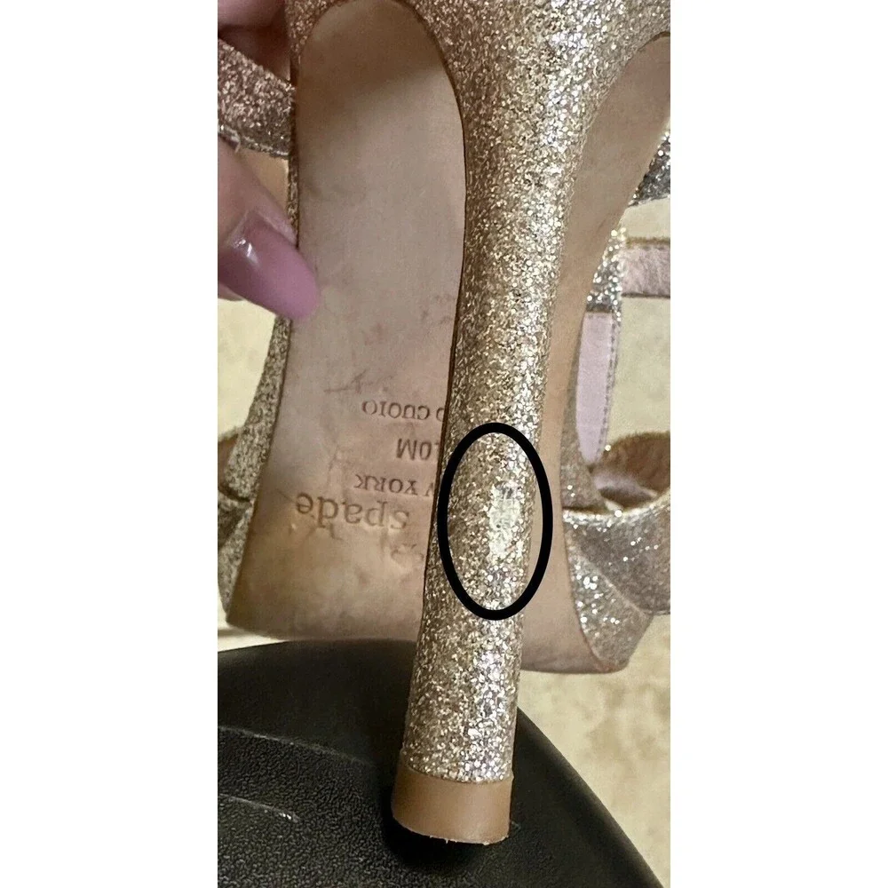 Kate Spade New York Women Size 10M Feodora Almond Toe Stiletto Sandals Wedding